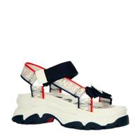 Tommy Jeans Pop Color Hybrid Sandal plateau sandalen wit/blauw - thumbnail