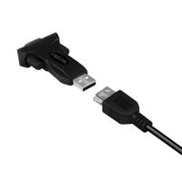 LogiLink Adapter Serieel [1x USB-A 2.0 stekker - 1x RS232-stekker] 0 mm Zwart - thumbnail