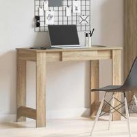 Bureau 100x45x75 cm bewerkt hout sonoma eikenkleurig - thumbnail