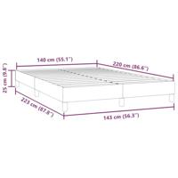 Bedframe zonder matras 140x220 cm fluweel donkergrijs - thumbnail