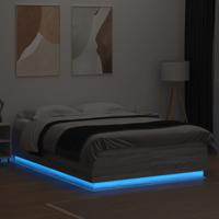 Bedframe met LED-verlichting grijs sonoma eiken 160x200 cm - thumbnail