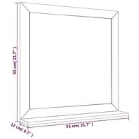 VidaXL Wandspiegel 55x55 cm massief walnotenhout - thumbnail