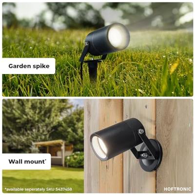 Set van 3 Spikey LED prikspots - GU10 Fitting - Dimbaar - Wandspot - IP65 voor binnen en buiten - Grondspies - Zwart - thumbnail