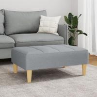 Voetenbank 77x55x31 cm stof lichtgrijs - thumbnail