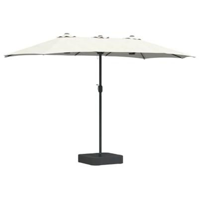 Tuinparasol Zand 385 x 209 x 244 cm Stof Tuinparasol Zand 385 x 209 x 244 cm Stof