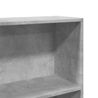 Boekenkast 80x30x189 cm bewerkt hout betongrijs