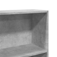Boekenkast 80x30x189 cm bewerkt hout betongrijs - thumbnail