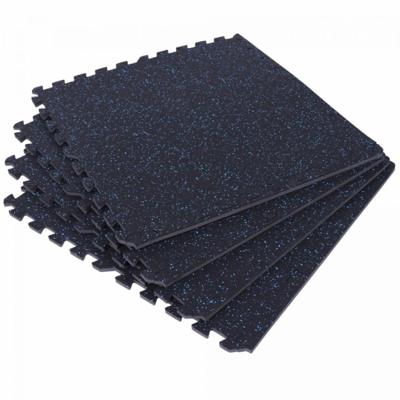 Sportschool Vloer Beschermingsmatten Rubber 4 matten + 8 eindstukken Wit