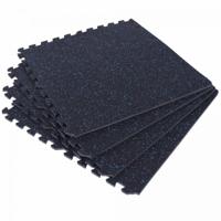 Sportschool Vloer Beschermingsmatten Rubber 4 matten + 8 eindstukken Wit - thumbnail