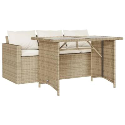 2-delige Tuinset met kussens poly rattan beige 2-delige Tuinset met kussens poly rattan beige