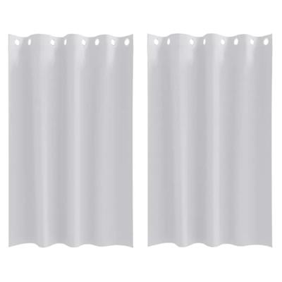 VidaXL Zwart-out gordijnen met ringen 2 pcs bleekgrijs 175 x 140 cm VidaXL Zwart-out gordijnen met ringen 2 pcs bleekgrijs 175 x 140 cm