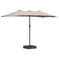 Tuinparasol Taupe 385 x 209 x 244 cm Stof - thumbnail