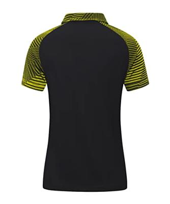 JAKO 6322D Polo Performance Dames - Zwart/Zachtgeel - 36