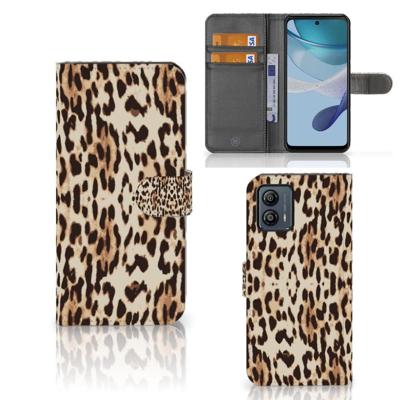 Motorola Moto G53 | Telefoonhoesje | Met pasjeshouder | Leopard