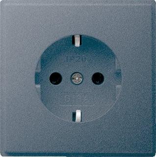 Gira TX 44 Wandcontactdoos met randaarde antraciet