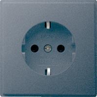 Gira TX 44 Wandcontactdoos met randaarde antraciet - thumbnail