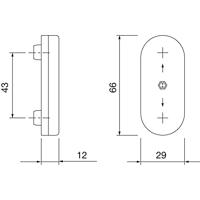 Hoppe Hoppe U26SV afdekrozet draaikiepsluting - aluminiumgrijs - thumbnail