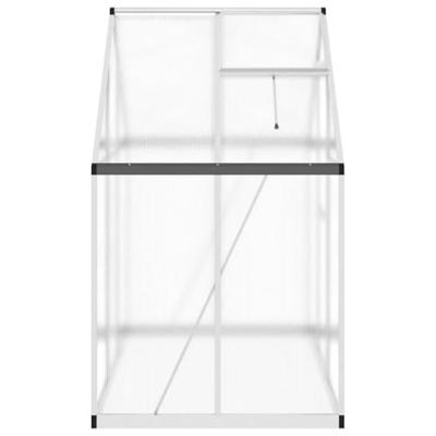 VidaXL Tuinkas met basisframe 169x114x195 cm aluminium zilverkleurig - thumbnail