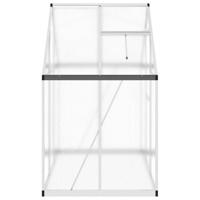 VidaXL Tuinkas met basisframe 169x114x195 cm aluminium zilverkleurig - thumbnail