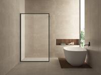 Wiesbaden Inloopdouche Square Stabilisatiestang Nano Coating 90x200 cm 10 mm Mat Zwart - thumbnail