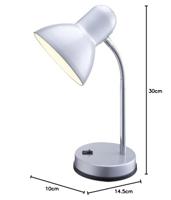 Globo BureaulampBasic grijs - 2487 - thumbnail