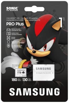 Samsung Sonic the Hedgehog PRO Plus microSD Card 1TB Micro SD-kaart Zwart - thumbnail