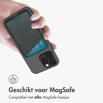 Accezz Accezz Leather Cardholder MagSafe - Kaarthouder met MagSafe - Cedar Green Telefoonhoesje Groen