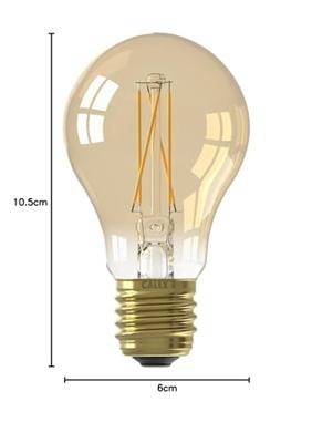 LED volglas Filament Standaardlamp 220-240V 7,5W 806lm E27 A60 Goud 2100K Dimbaar Calex - Calex