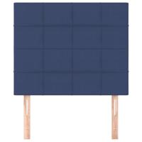 Hoofdborden 2 st 100x5x78/88 cm stof blauw - thumbnail