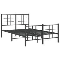 Bedframe met hoofd- en voeteneinde metaal zwart 120x190 cm - thumbnail