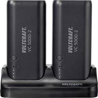 VOLTCRAFT VC 5000-2 Powerbank 5000 mAh Li-ion Zwart Statusweergave - thumbnail