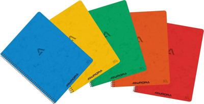 Aurora Writing 80 spiraalschrift, ft 21 x 16,5 cm, 120 bladzijden, commercieel geruit Aurora Writing 80 spiraalschrift, ft 21 x 16,5 cm, 120 bladzijden, commercieel geruit