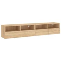 Tv-wandmeubels 2 st 80x30x30 cm bewerkt hout sonoma eikenkleur - thumbnail
