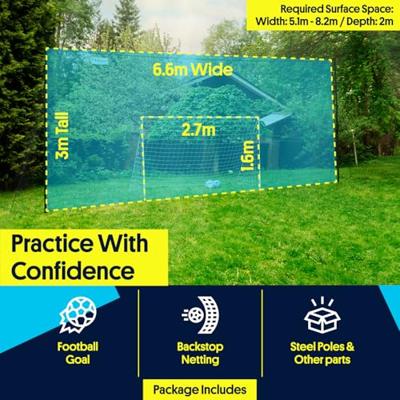 Open Goaaal Standard voetbaldoel, rebounder & backstop - 3 in 1 - 270 x 160 cm