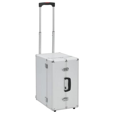 VidaXL Pilotentrolley 47x39x27 cm aluminium zilverkleurig VidaXL Pilotentrolley 47x39x27 cm aluminium zilverkleurig