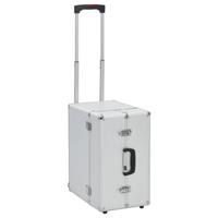 VidaXL Pilotentrolley 47x39x27 cm aluminium zilverkleurig - thumbnail