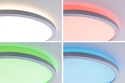 Paulmann 71018 P Atria Shine 12W RGBW 293mm chr mt Ks LED-plafondlamp LED 12 W Chroom (mat)