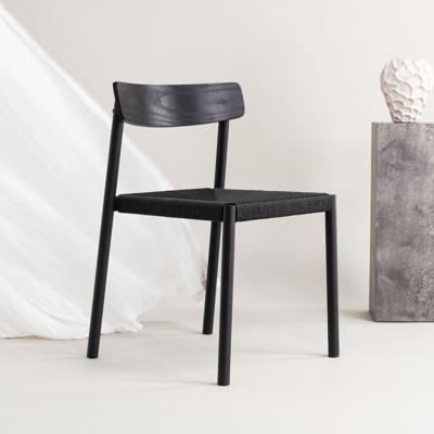 Nohr Eetkamerstoel 'Tyeesha' Rattan, kleur Zwart Nohr Eetkamerstoel 'Tyeesha' Rattan, kleur Zwart