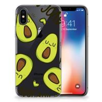Apple iPhone X | Xs Telefoonhoesje met Naam Avocado Singing - thumbnail