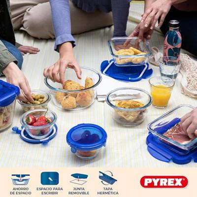 Set van 7 bewaardozen - PYREX - Cook & Go - Glas - Luchtdichte deksel