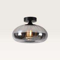 Tafellamp Xiravo vetro fumé - Gemaakt van rookglas en zwart metaal - Zonder lichtbron - thumbnail