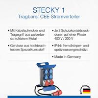 AS Schwabe STECKY 1 400V CEE 60504 CEE-stroomverdeler 400 V 16 A - thumbnail