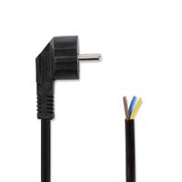 Stroomkabel | Schuko Plug - Open Kabeleinde | 1,80 m | Zwart - thumbnail