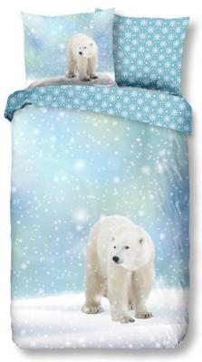 Good Morning Kinderdekbedovertrek "ijsbeer in de sneeuw" - Blauw - (140x200/220 cm) - Katoen Flanel Good Morning Kinderdekbedovertrek "ijsbeer in de sneeuw" - Blauw - (140x200/220 cm) - Katoen Flanel