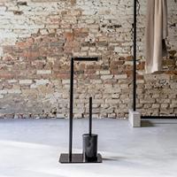 Sealskin Tube Toiletbutler met Toiletrolhouder, Reserverolhouder en Toiletborstel met Houder Vrijstaand Zwart - thumbnail