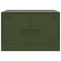 Salontafel 67x50x44 cm staal olijfgroen - thumbnail