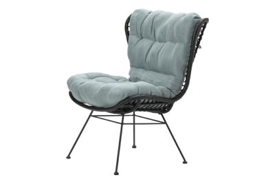 Libelle relax fauteuil loungestoel black rotan en mint grey Garden Impressions - Garden impressions Libelle relax fauteuil loungestoel black rotan en mint grey Garden Impressions - Garden impressions