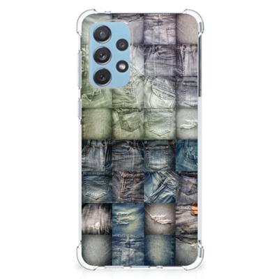 Anti Shock Bumper Case Samsung Galaxy A73 Spijkerbroeken Anti Shock Bumper Case Samsung Galaxy A73 Spijkerbroeken