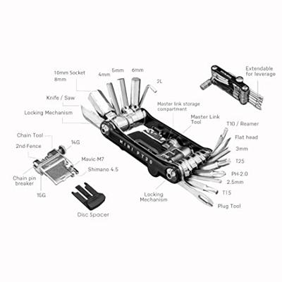 Topeak Ninja Master+ Toolbox PT30 Multifunctioneel gereedschap 30 functies Topeak Ninja Master+ Toolbox PT30 Multifunctioneel gereedschap 30 functies