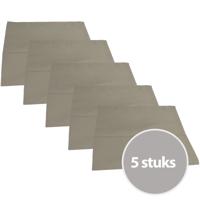 The One Theedoek 50 x 70 cm Taupe - 5 stuks - thumbnail